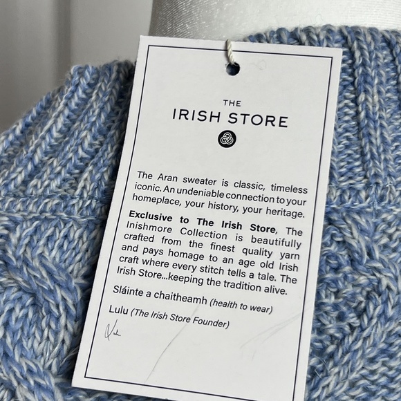 The Irish Store Aran Classic Sweater nwt - Picture 7 of 9